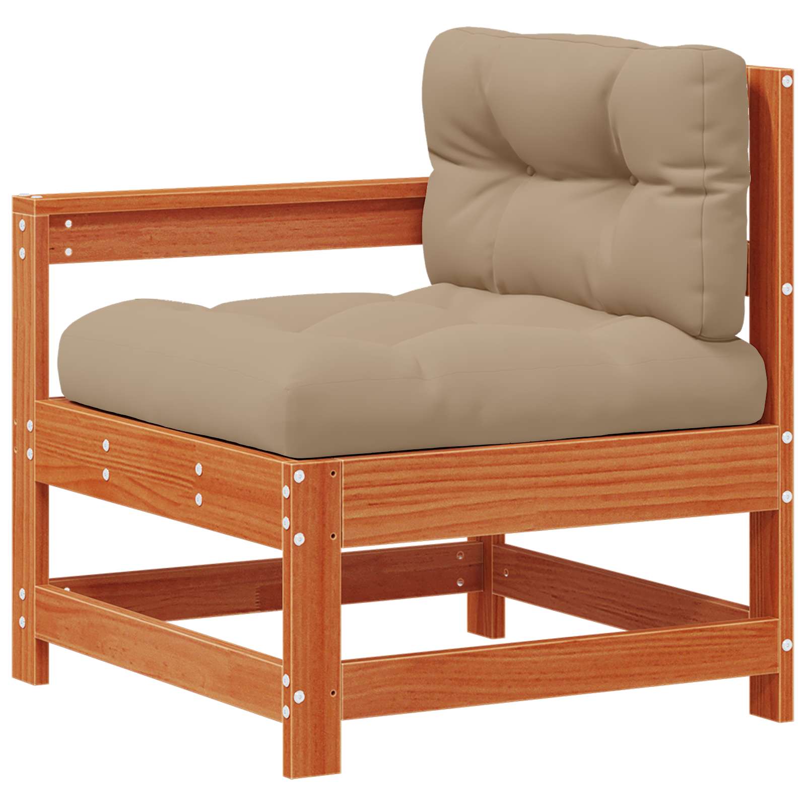 Ensemble de salon de jardin 5 pcs Brun cire Bois de pin massif - XIOS