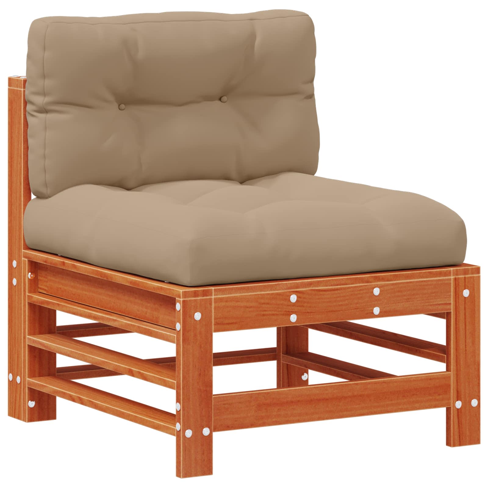 Ensemble de salon de jardin 3 pcs Brun cire Bois de pin massif - XIOS