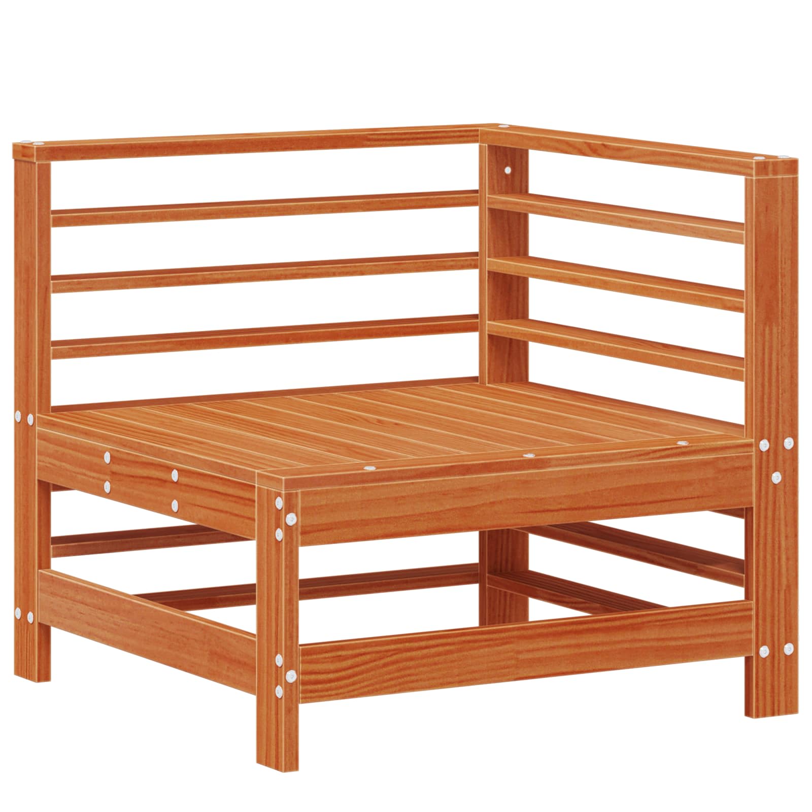 Ensemble de salon de jardin 5 pcs Brun cire Bois de pin massif - XIOS