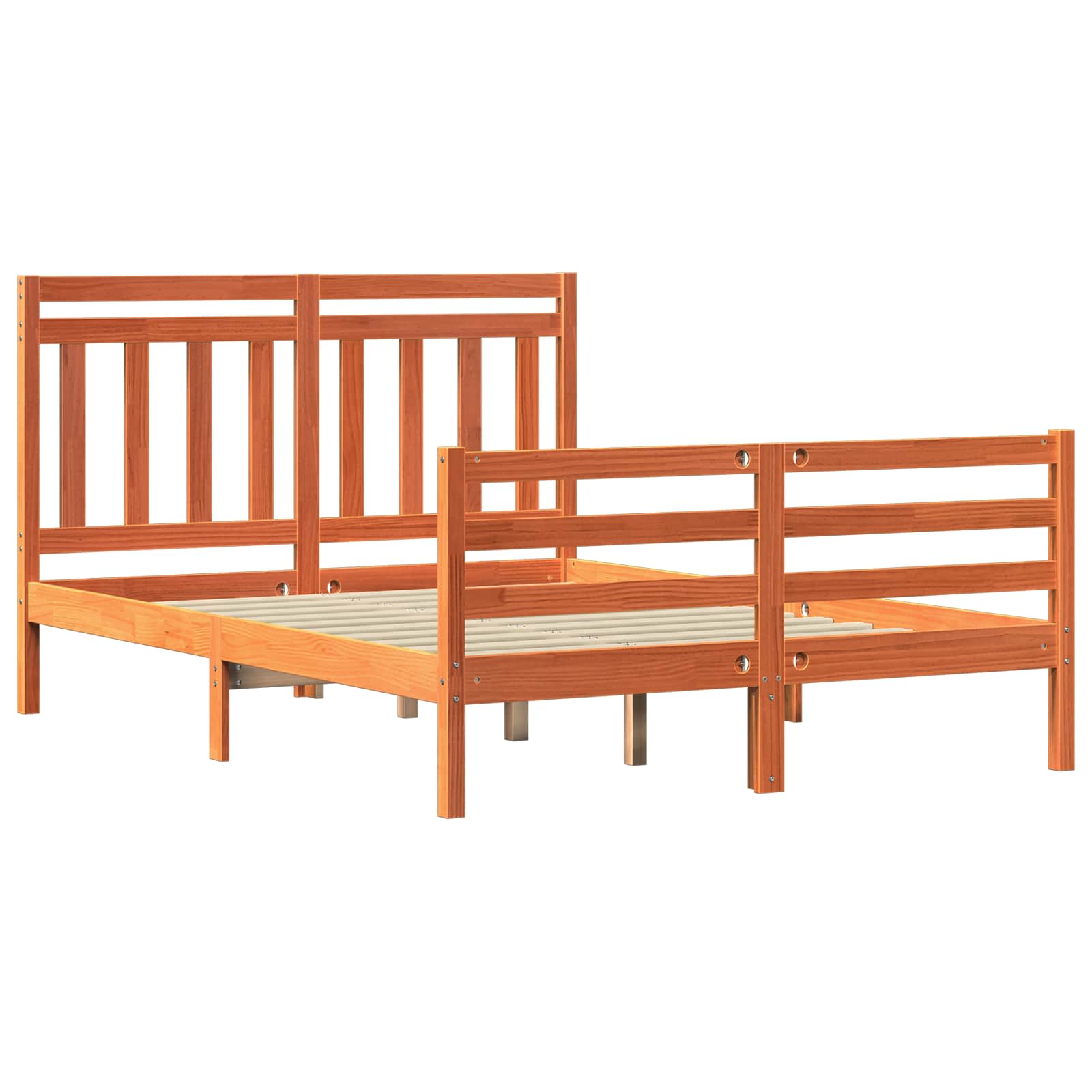 Cadre de lit avec tête de lit Cire marron 150 x 200 cm - XIOS