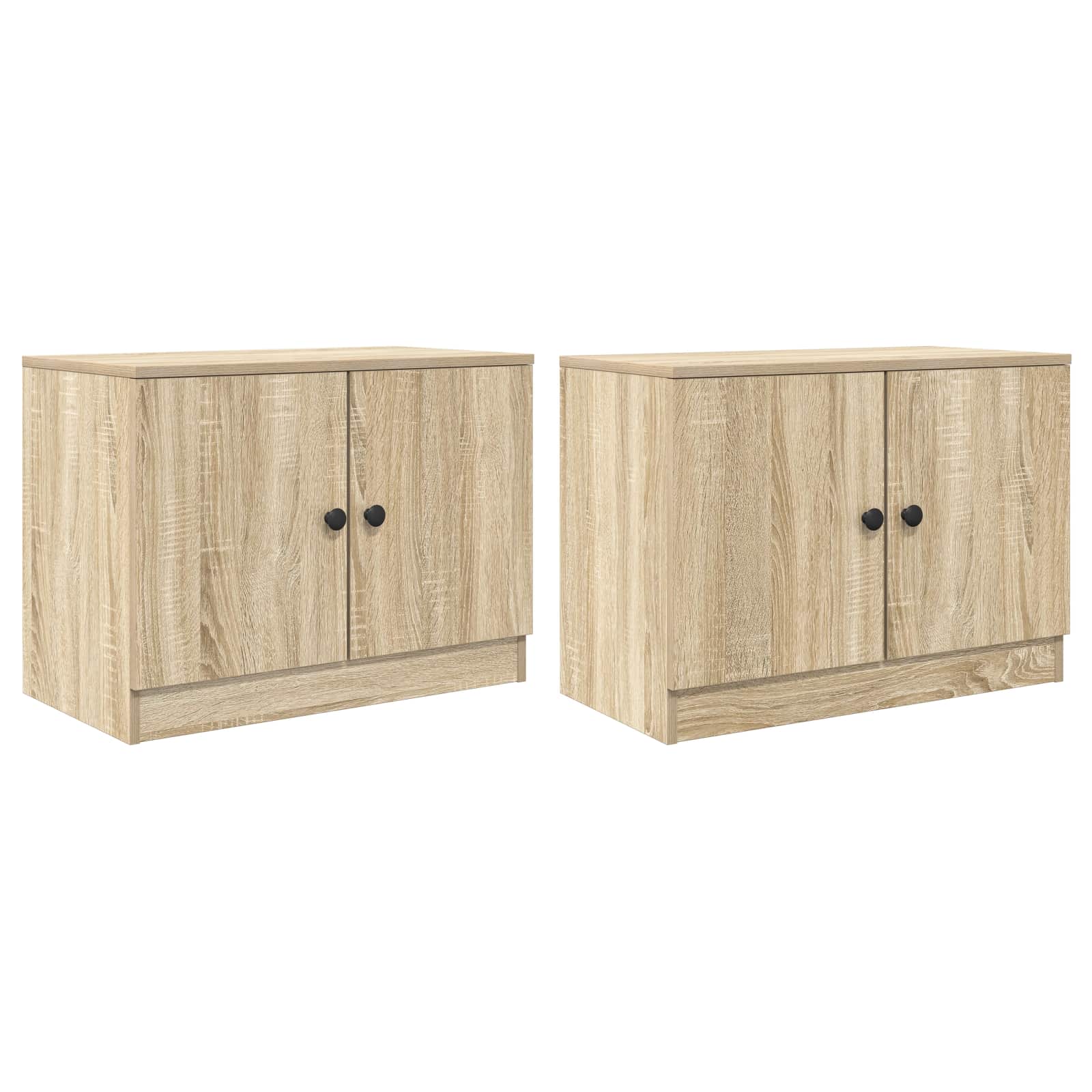 Armoire de lit avec stockage 2 pcs Chêne Sonoma 66 x 35 x 48 cm - XIOS