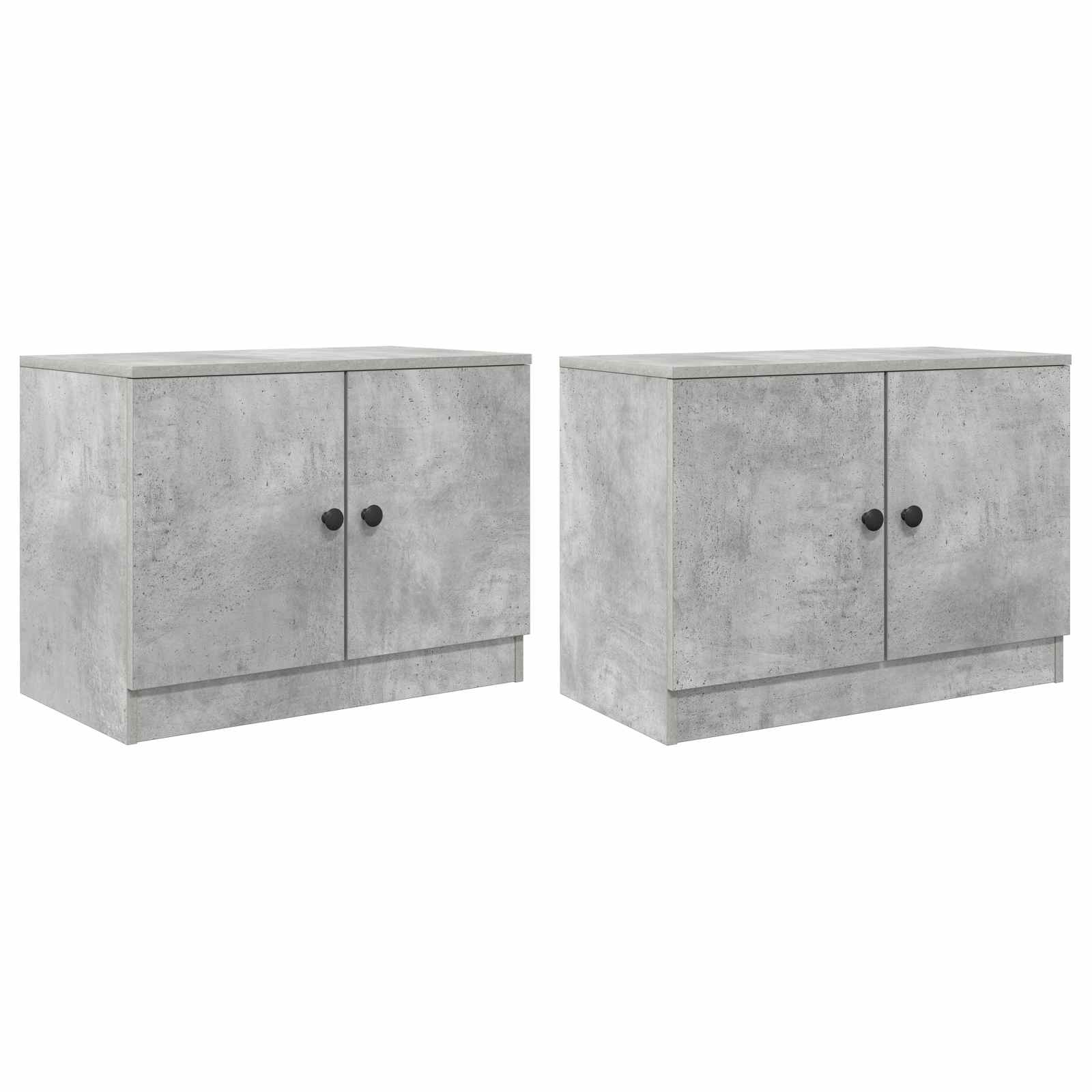 Armoire de lit avec stockage 2 pcs Gris béton 66 x 35 x 48 cm - XIOS
