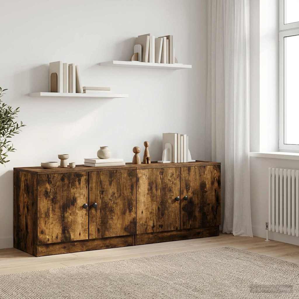 Armoire de lit avec stockage 2 pcs Chêne Fumé 66 x 35 x 48 cm - XIOS