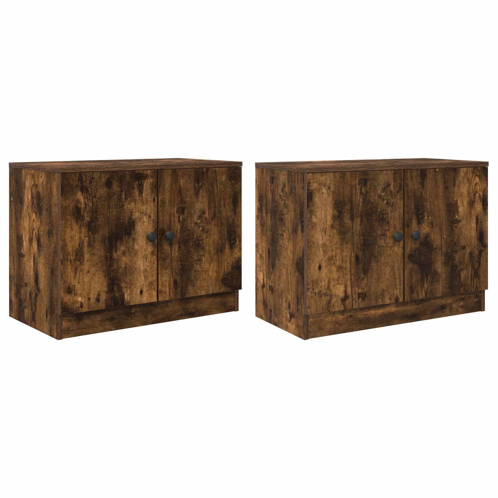 Armoire de lit avec stockage 2 pcs Chêne Fumé 66 x 35 x 48 cm - XIOS