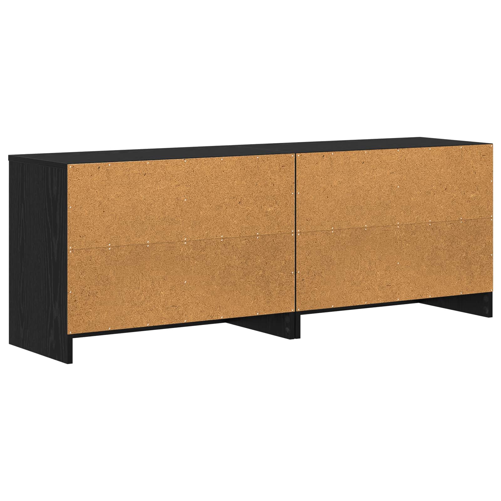 Armoire de lit avec étagère 2 pcs Chêne noir 66 x 33 x 48 cm - XIOS