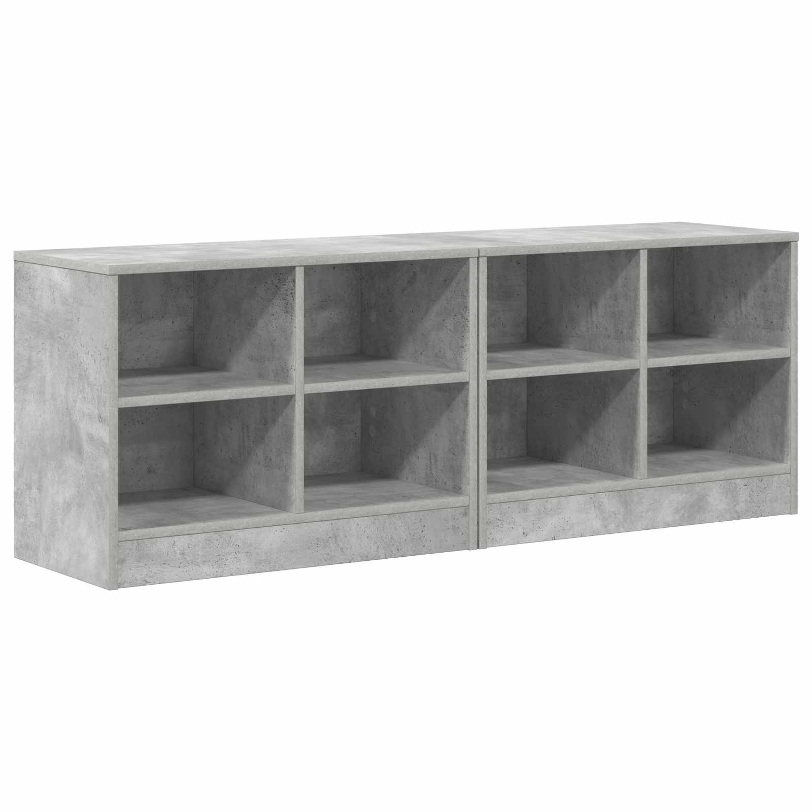 Armoire de lit avec étagère 2 pcs Gris béton 66 x 33 x 48 cm - XIOS