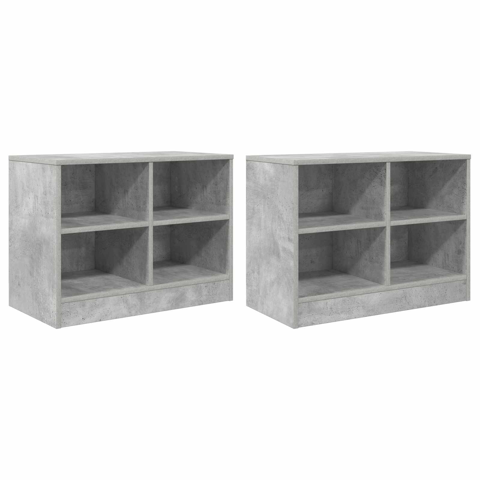 Armoire de lit avec étagère 2 pcs Gris béton 66 x 33 x 48 cm - XIOS