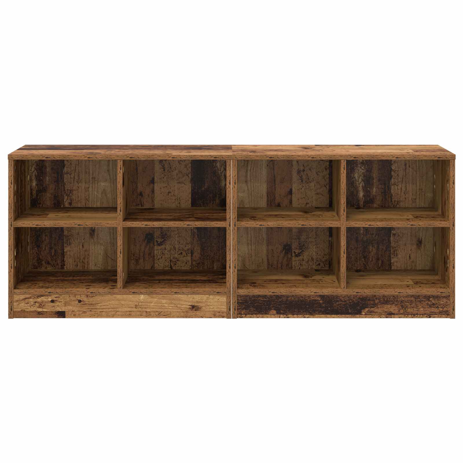 Armoire de lit avec étagère 2 pcs Bois ancien 66 x 33 x 48 cm - XIOS