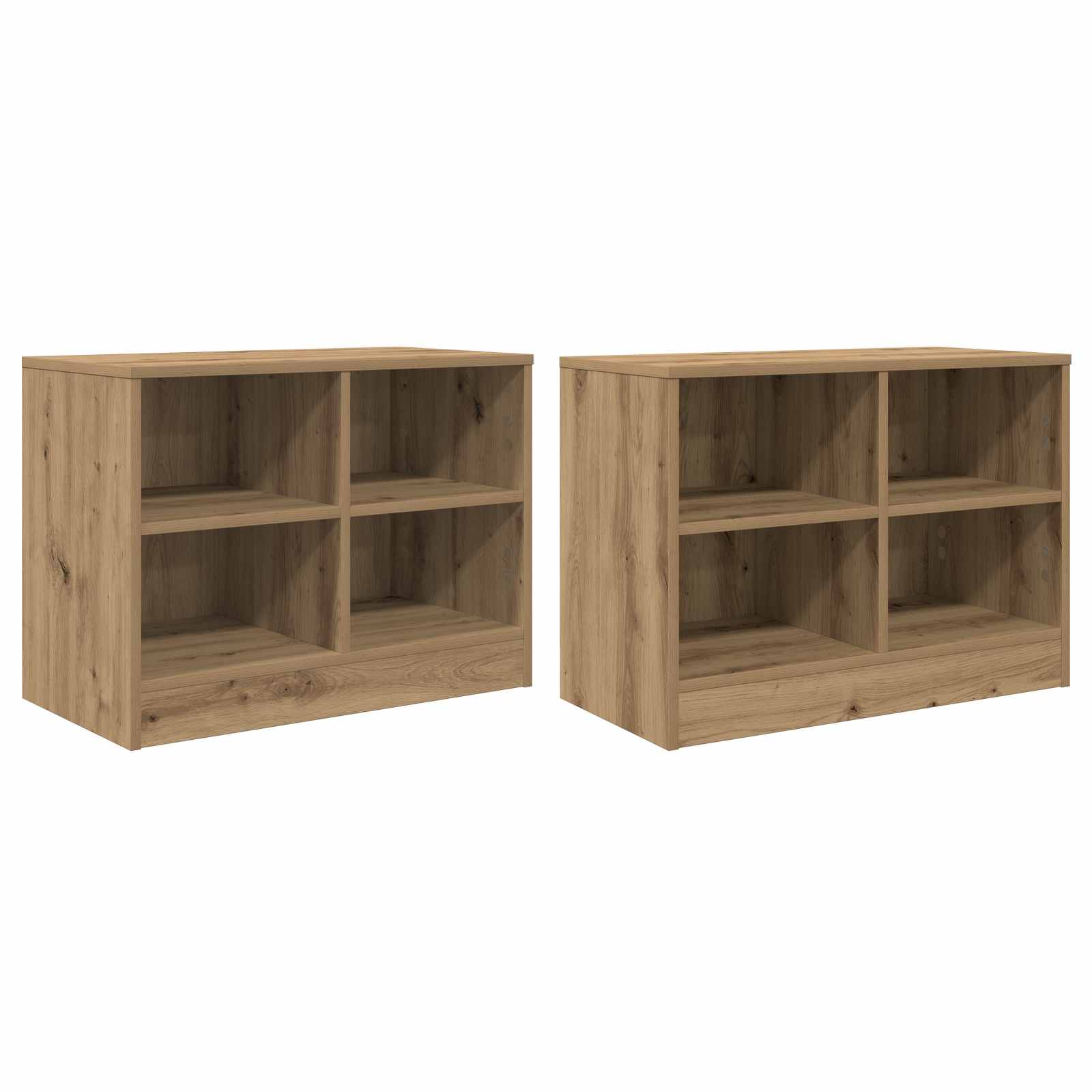 Armoire de lit 2 pcs Chêne artisanal 66 x 33 x 48 cm - XIOS