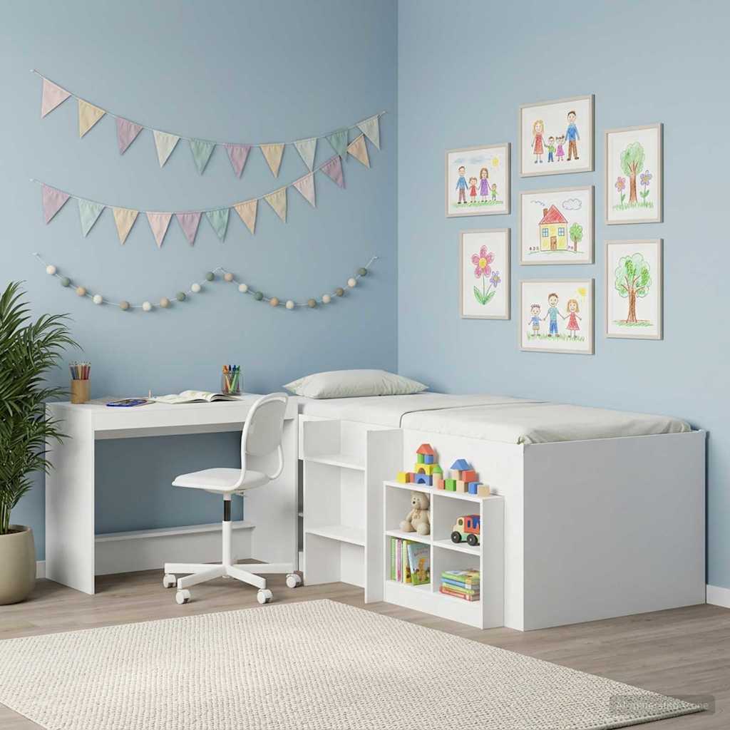 Bureau de lit Blanc Bois d'ingénierie 100 x 45 x 75 cm - XIOS