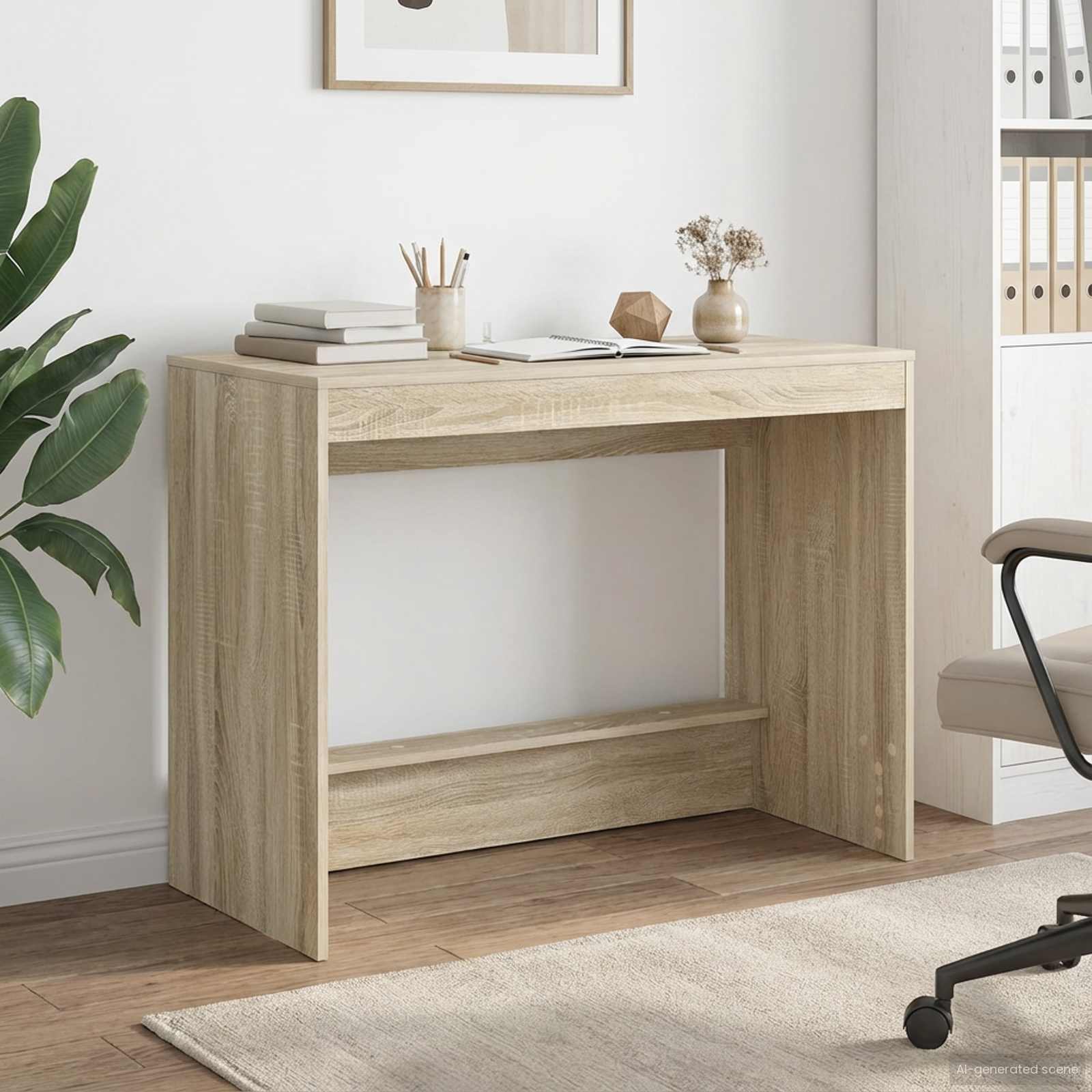 Bureau de lit Chêne Sonoma 100 x 45 x 75 cm Bois d'ingénierie - XIOS