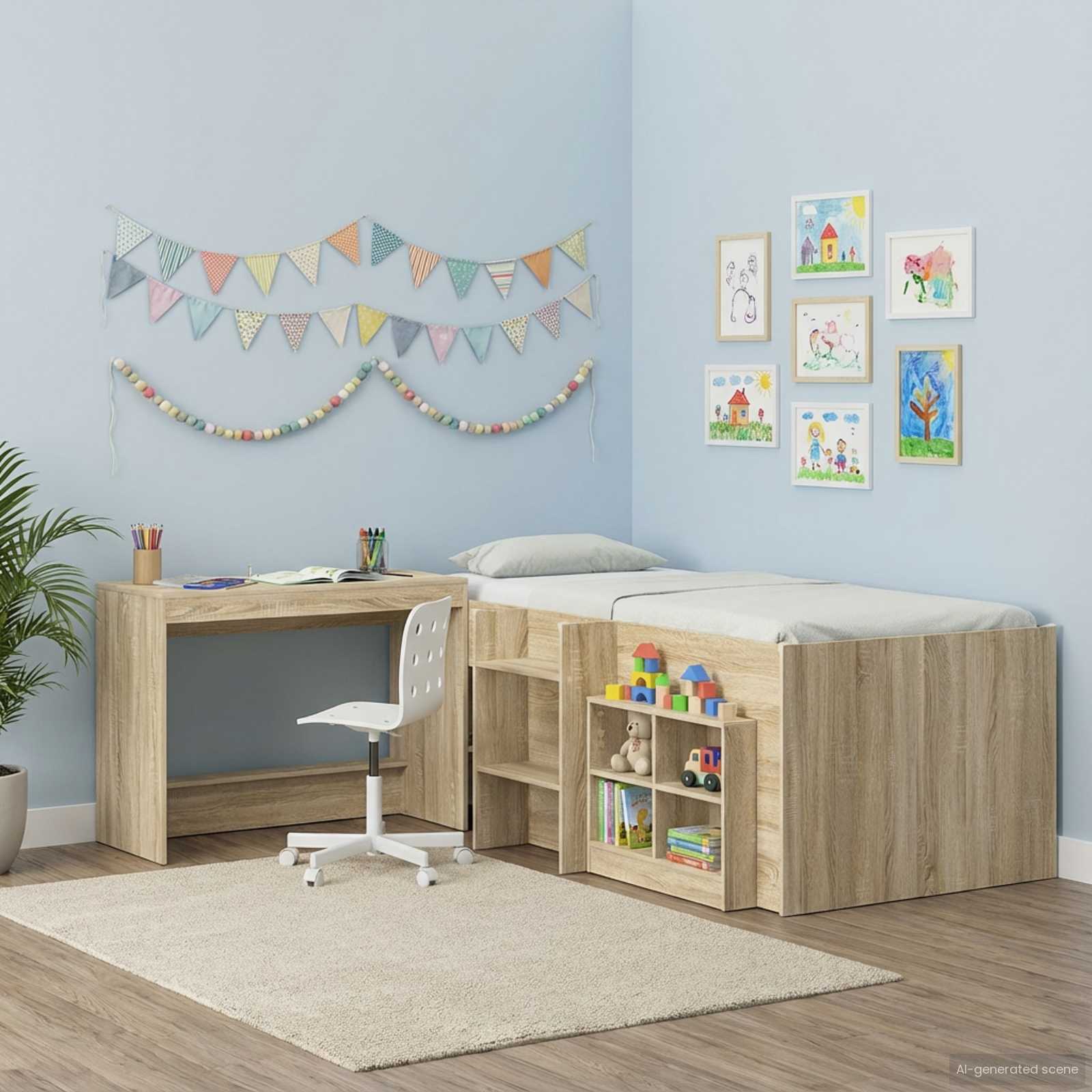 Bureau de lit Chêne Sonoma 100 x 45 x 75 cm Bois d'ingénierie - XIOS