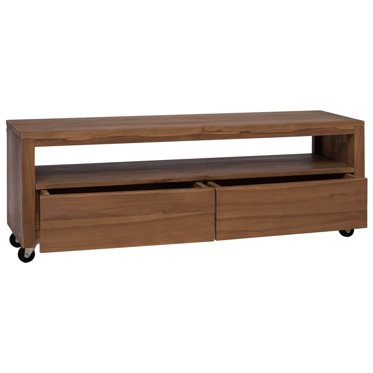 Meuble TV 110 x 30 x 40 cm Naturel Bois de teck massif - XIOS