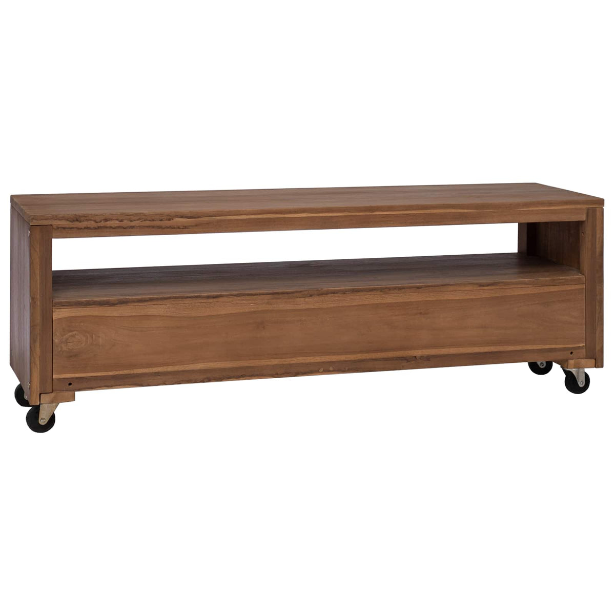 Meuble TV 110 x 30 x 40 cm Naturel Bois de teck massif - XIOS