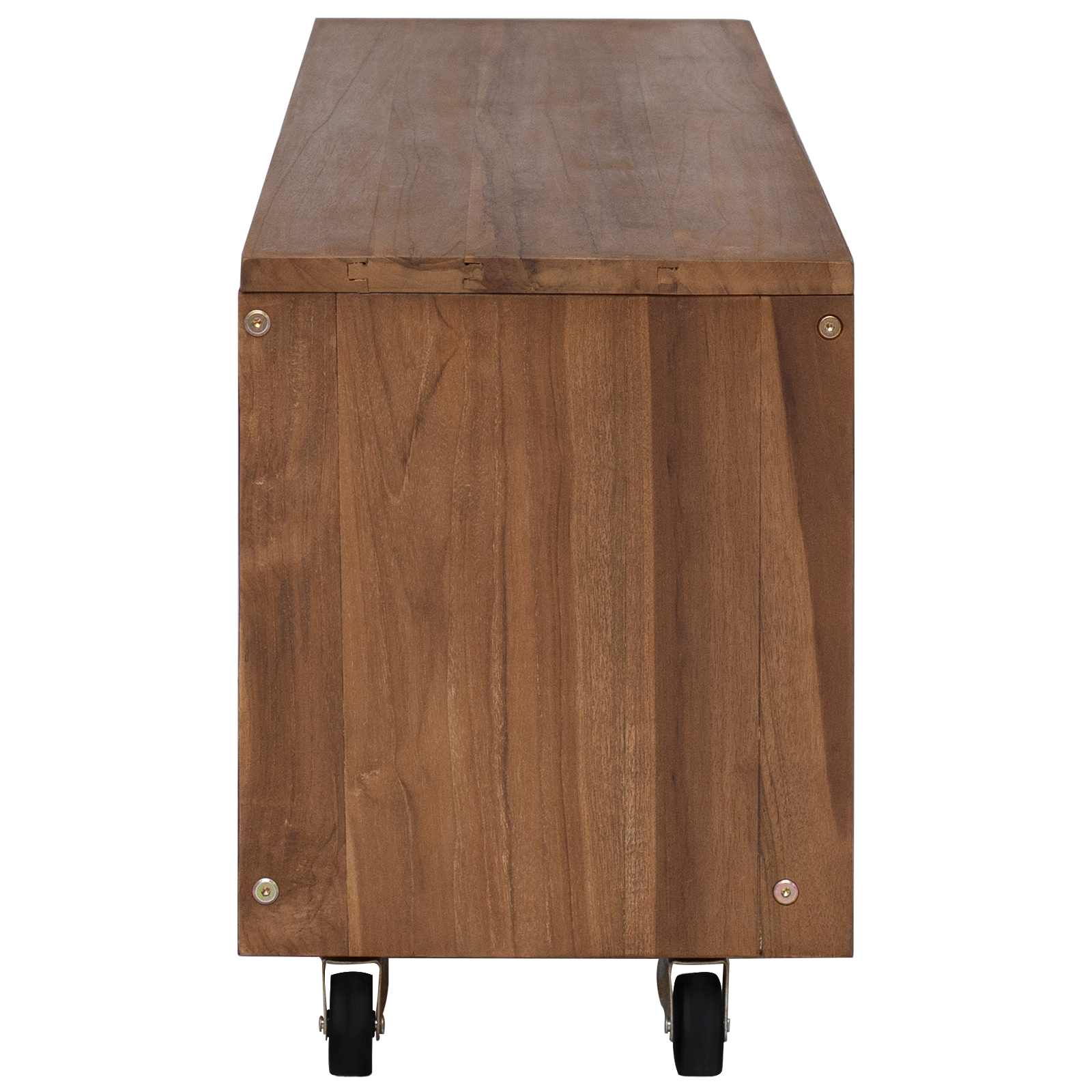 Meuble TV 110 x 30 x 40 cm Naturel Bois de teck massif - XIOS