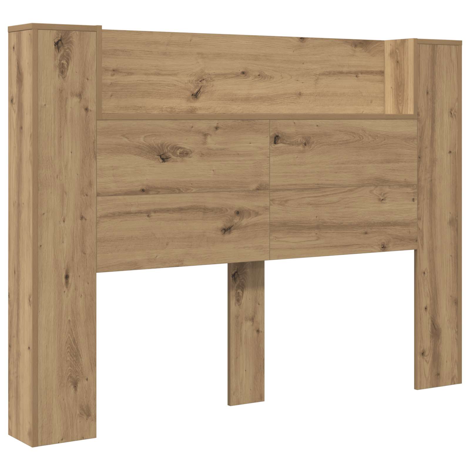 Cabinet de Tête de Lit avec LED avec étagère Chêne Artisanal - XIOS
