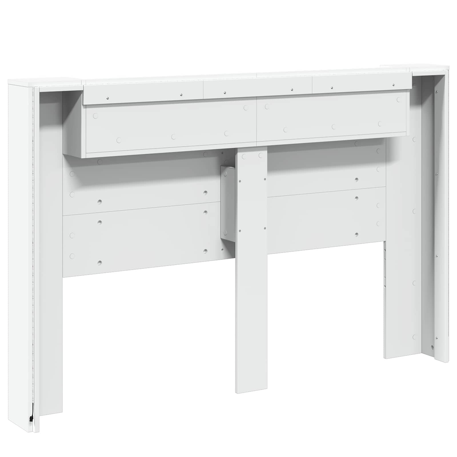 Cabinet de Tête de Lit avec LED Blanc 160 x 16,5 x 103,5 cm - XIOS