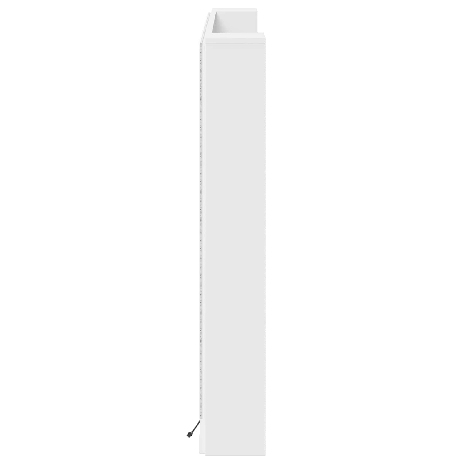 Cabinet de Tête de Lit avec LED Blanc 160 x 16,5 x 103,5 cm - XIOS