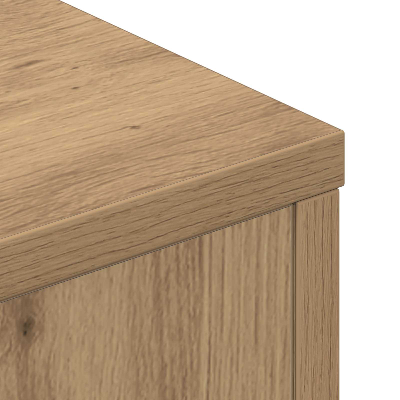 Cabinet de Tête de Lit avec LED avec étagère Chêne Artisanal - XIOS