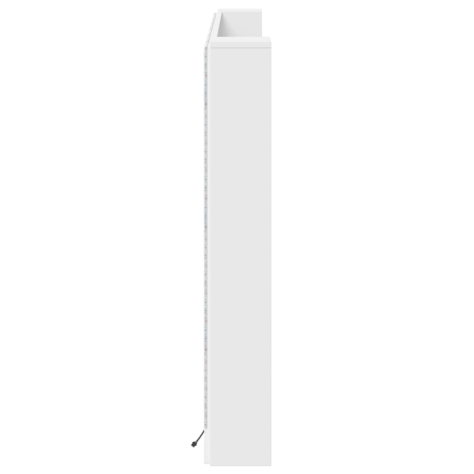 Armoire de Tête de Lit avec LED Blanc 180 x 16,5 x 103,5 cm - XIOS