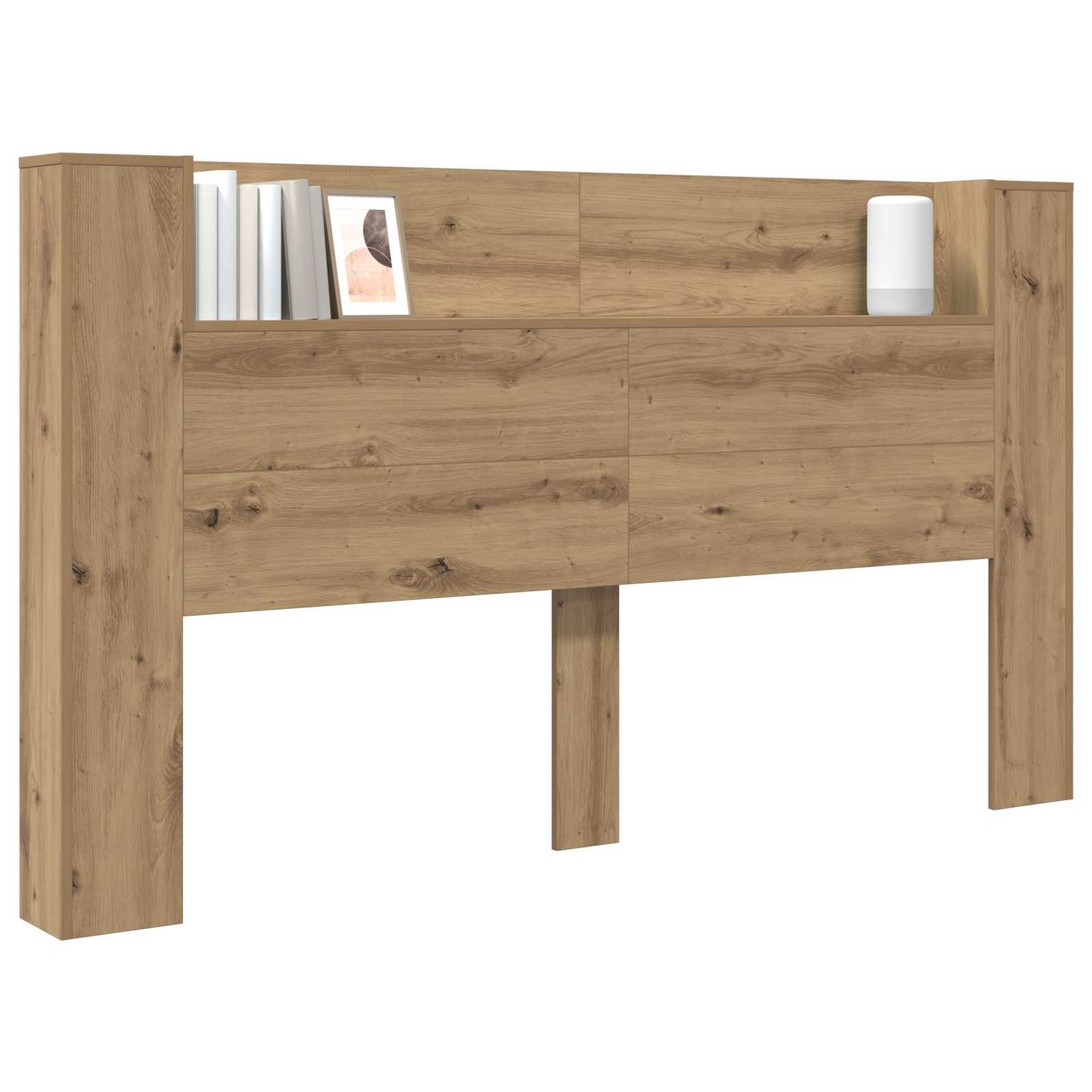 Cabinet de Tête de Lit avec LED Chêne artisan Bois d'ingénierie - XIOS