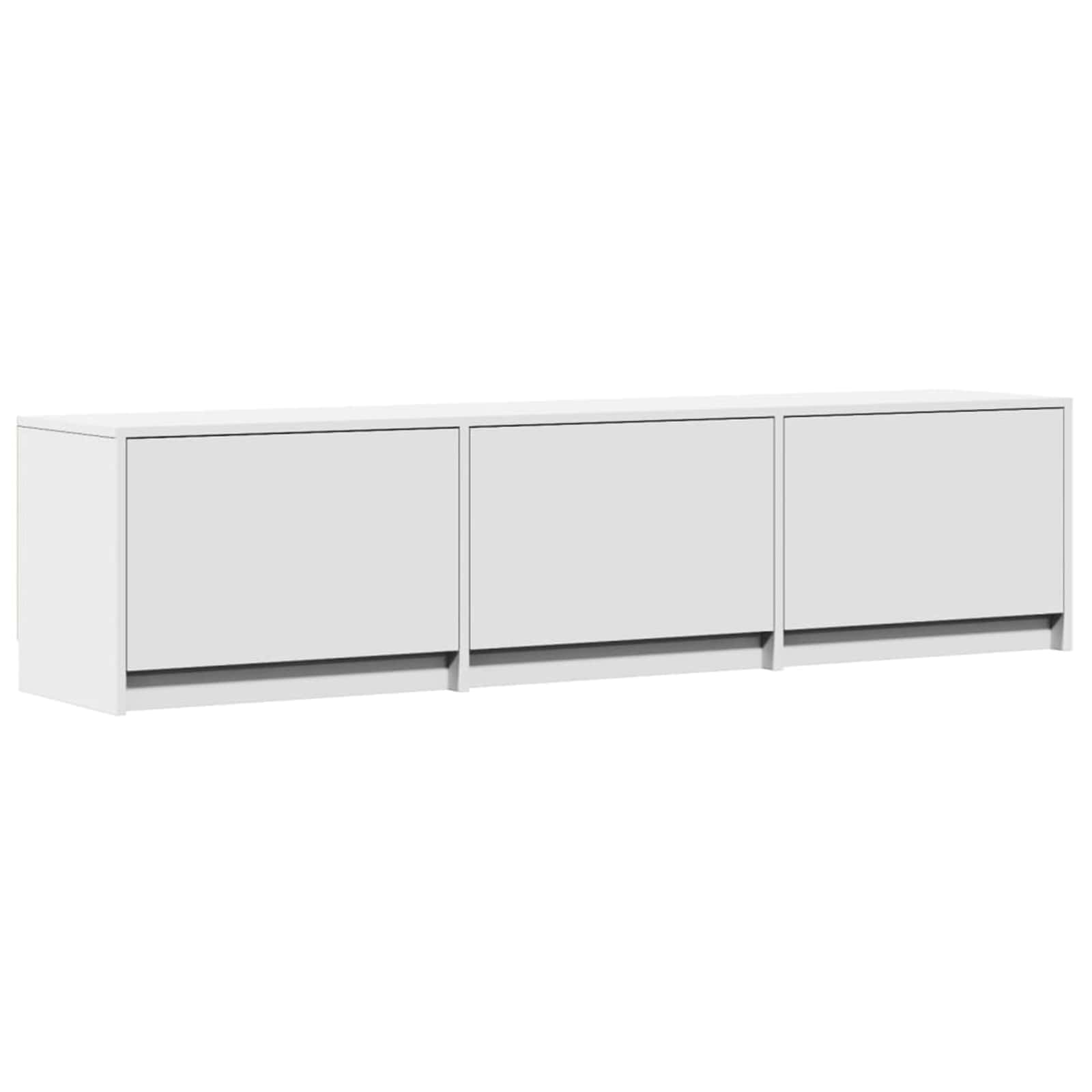 Meuble TV avec LED Blanc 165 x 34 x 40 cm Bois d'ingénierie - XIOS