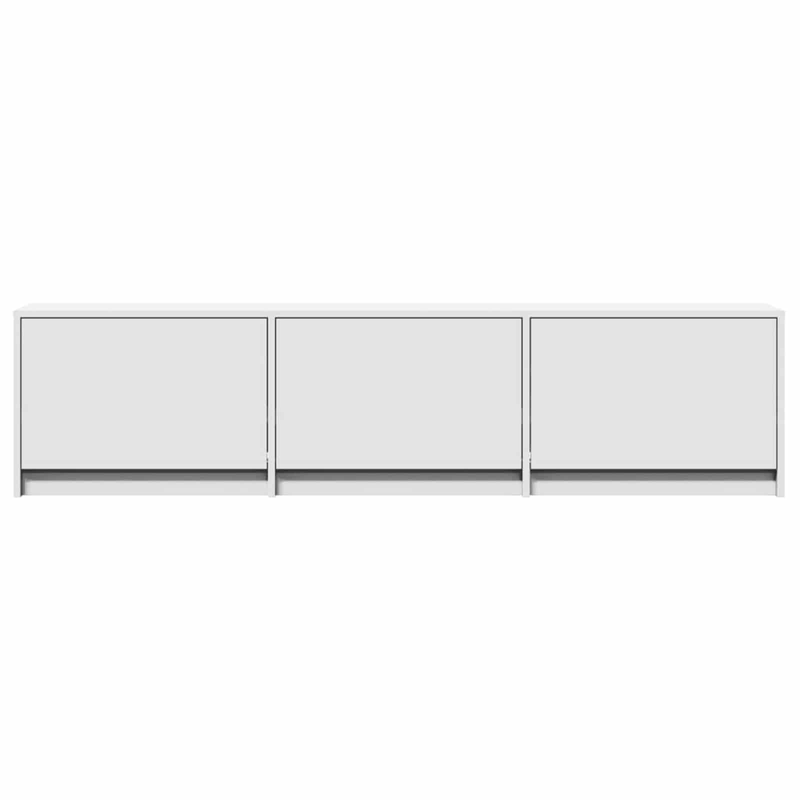 Meuble TV avec LED Blanc 165 x 34 x 40 cm Bois d'ingénierie - XIOS