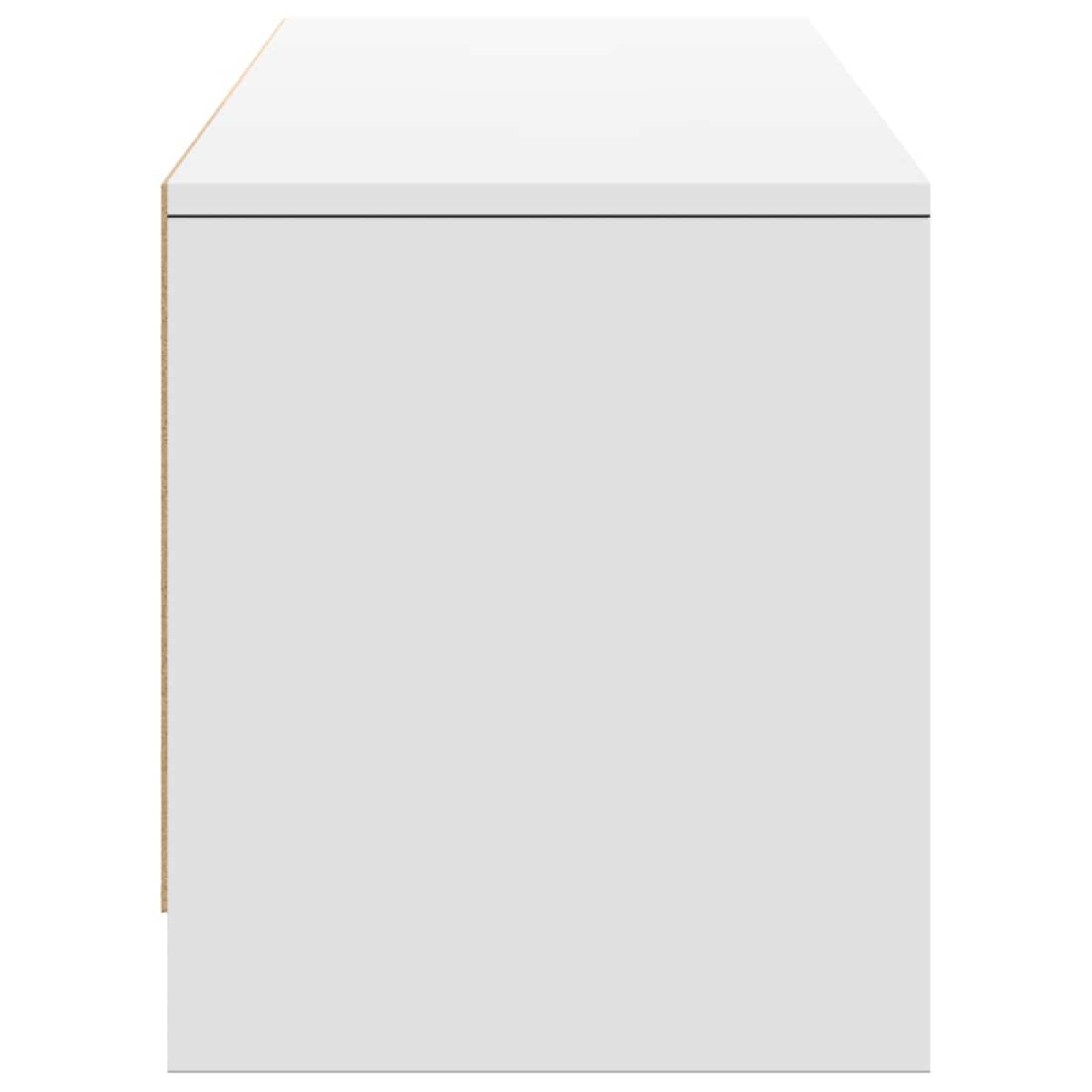 Meuble TV avec LED Blanc 165 x 34 x 40 cm Bois d'ingénierie - XIOS
