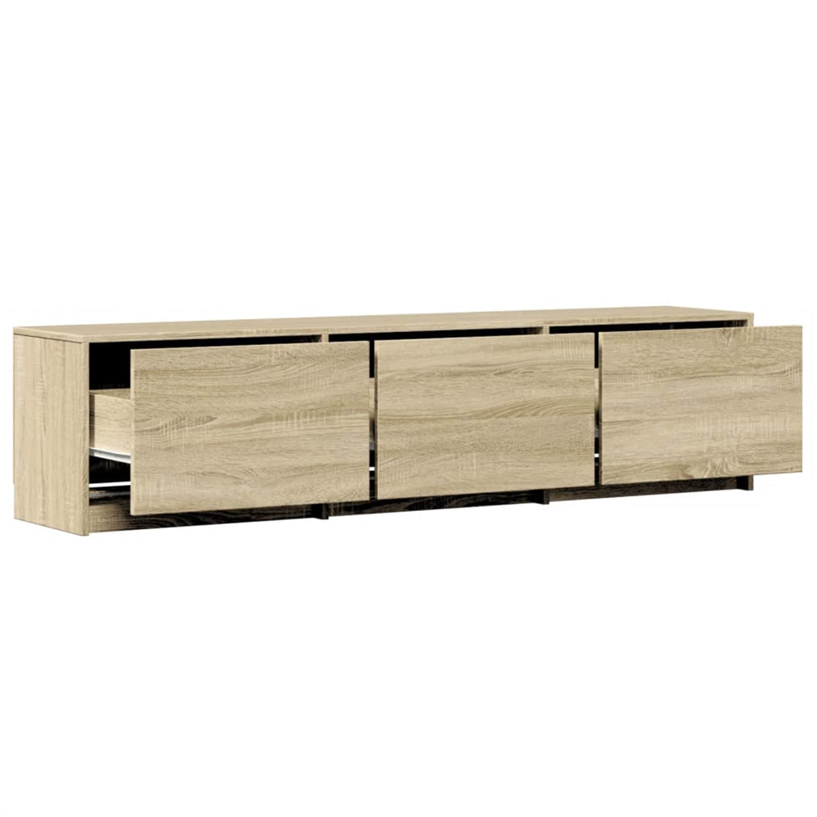 Meuble TV avec LED Sonoma 165 x 34 x 40 cm Bois d'ingénierie - XIOS