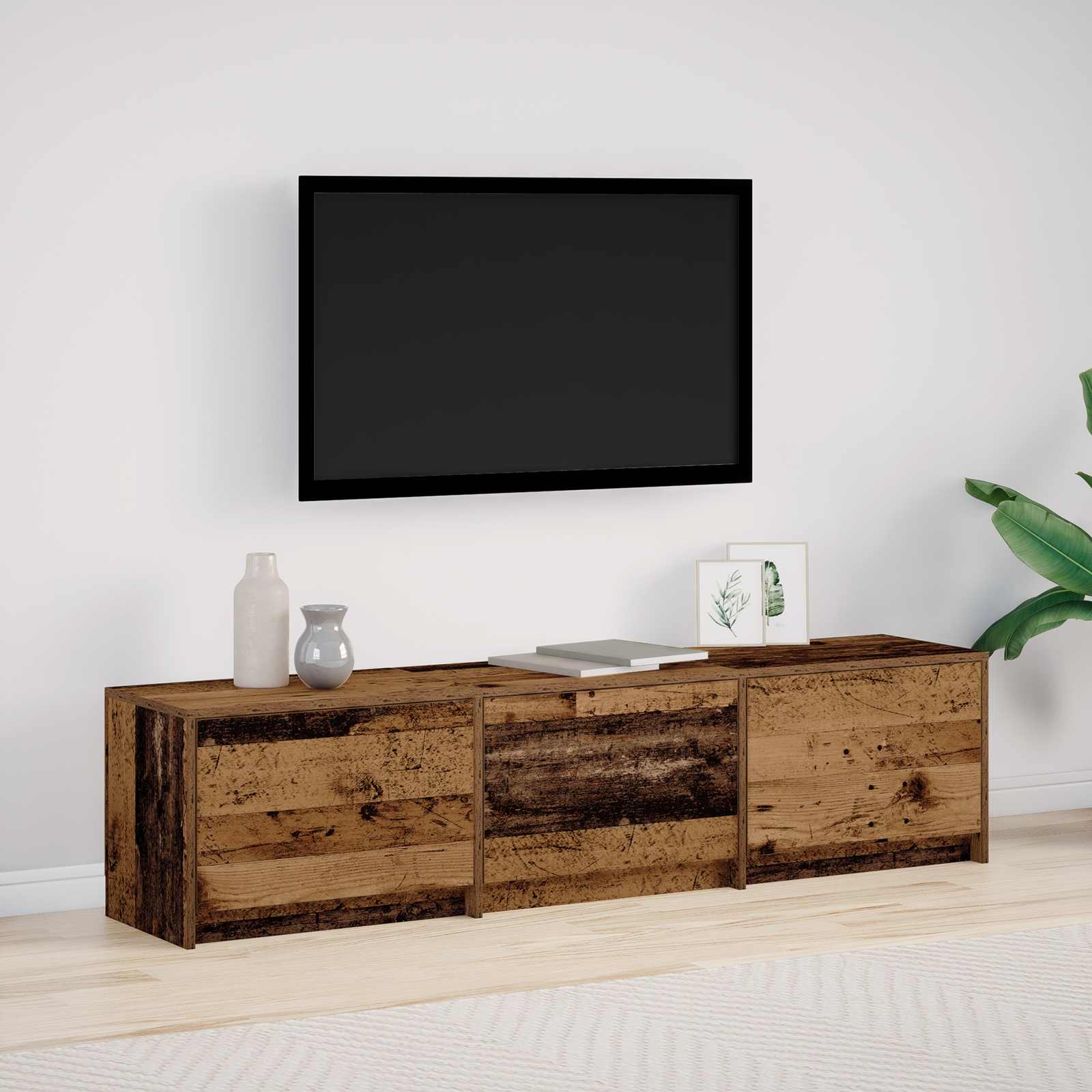 Meuble TV Bois ancien 165 x 34 x 40 cm Bois d'ingénierie - XIOS