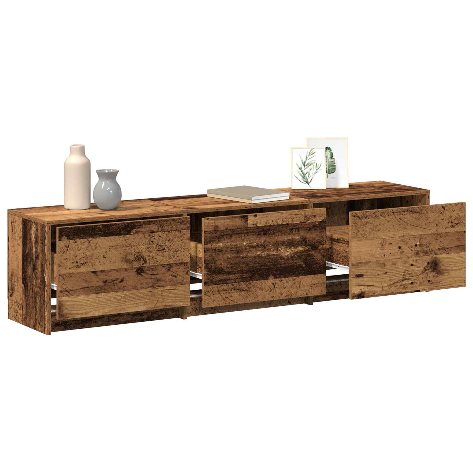Meuble TV Bois ancien 165 x 34 x 40 cm Bois d'ingénierie - XIOS
