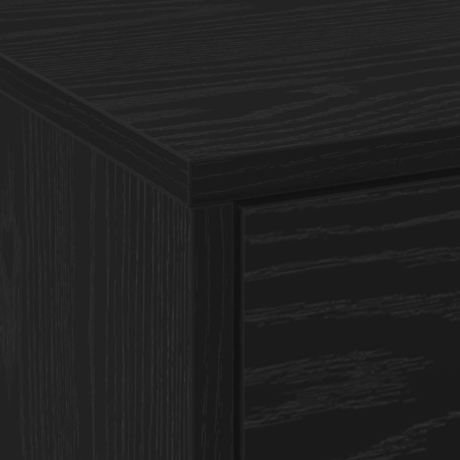 Meuble TV Chêne noir 165 x 34 x 40 cm Bois d'ingénierie - XIOS