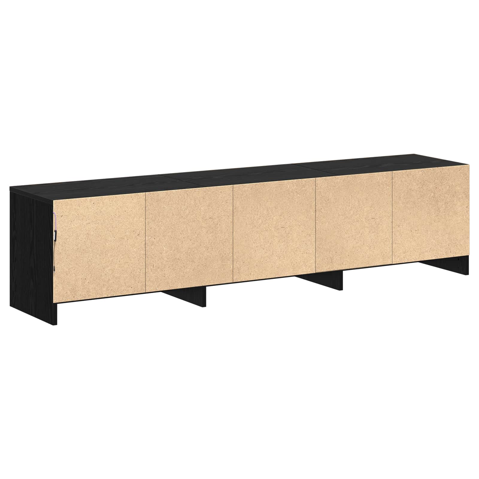 Meuble TV Chêne noir 165 x 34 x 40 cm Bois d'ingénierie - XIOS