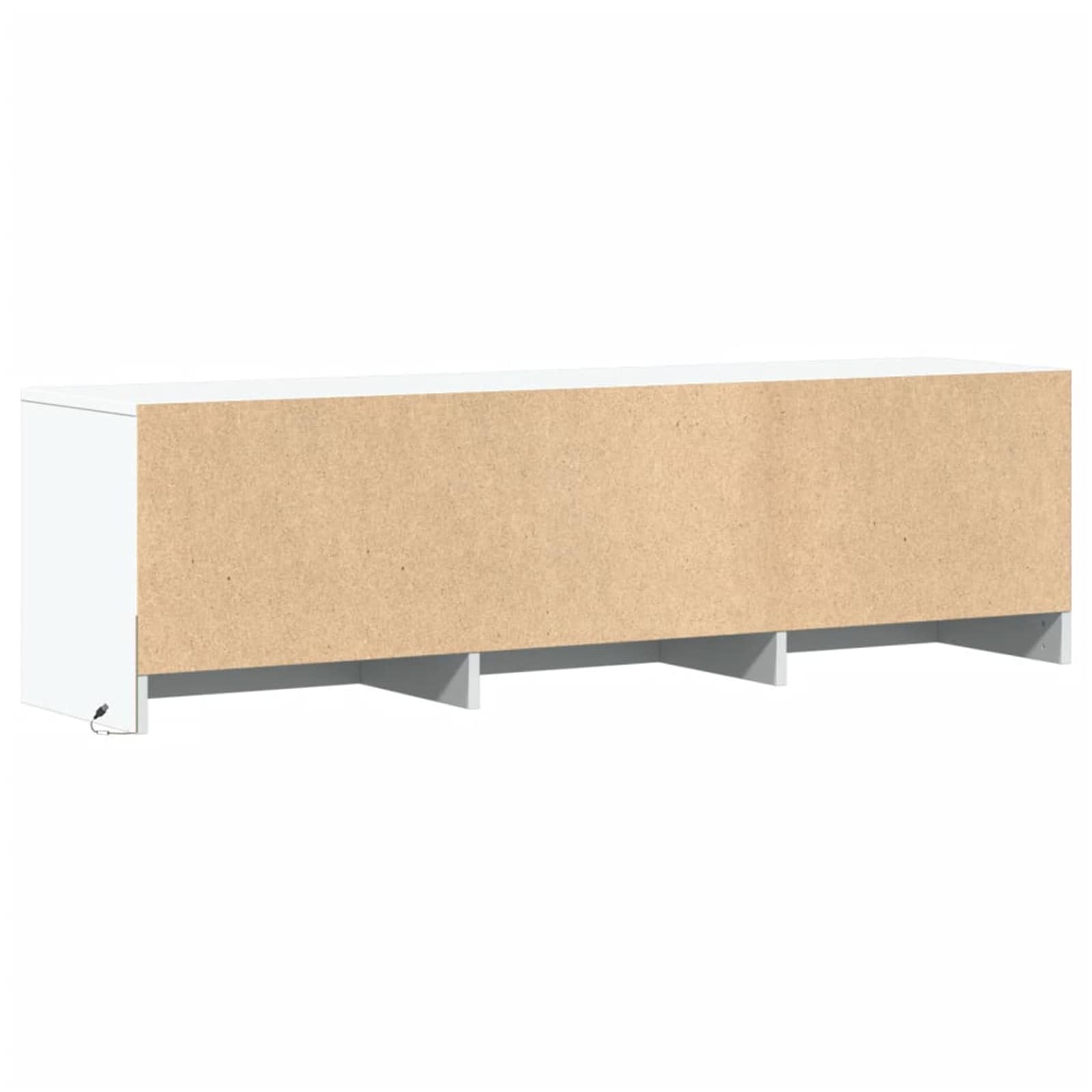 Meuble TV avec LED Blanc 140 x 34 x 40 cm Bois d'ingénierie - XIOS