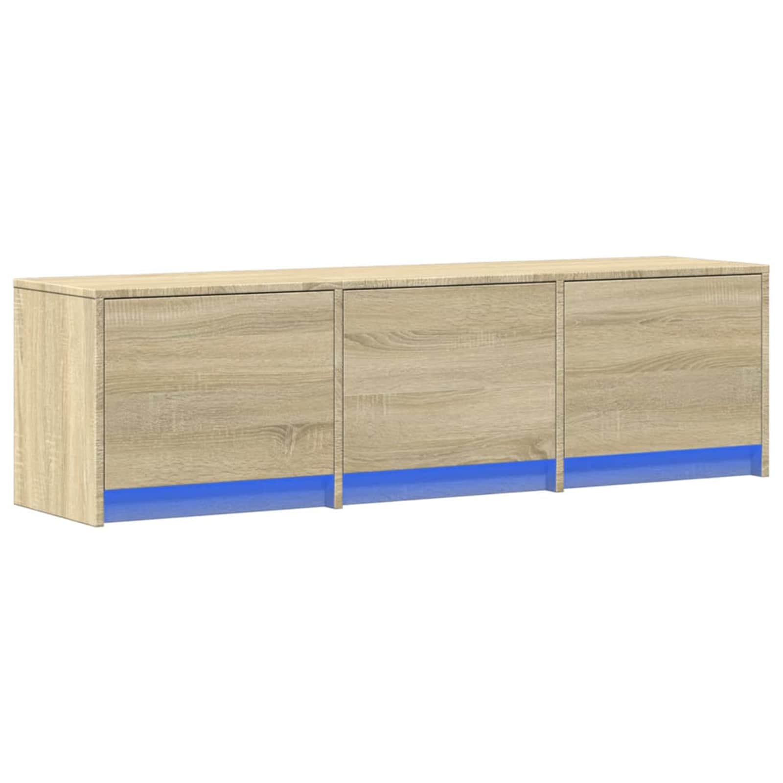 Meuble TV avec LED Sonoma 140 x 34 x 40 cm Bois d'ingénierie - XIOS