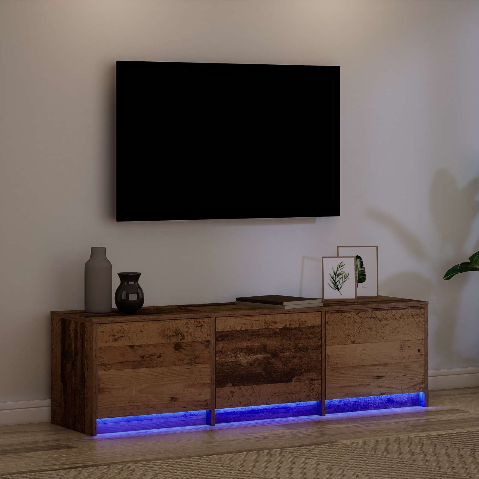Meuble TV Bois ancien 140 x 34 x 40 cm Bois d'ingénierie - XIOS
