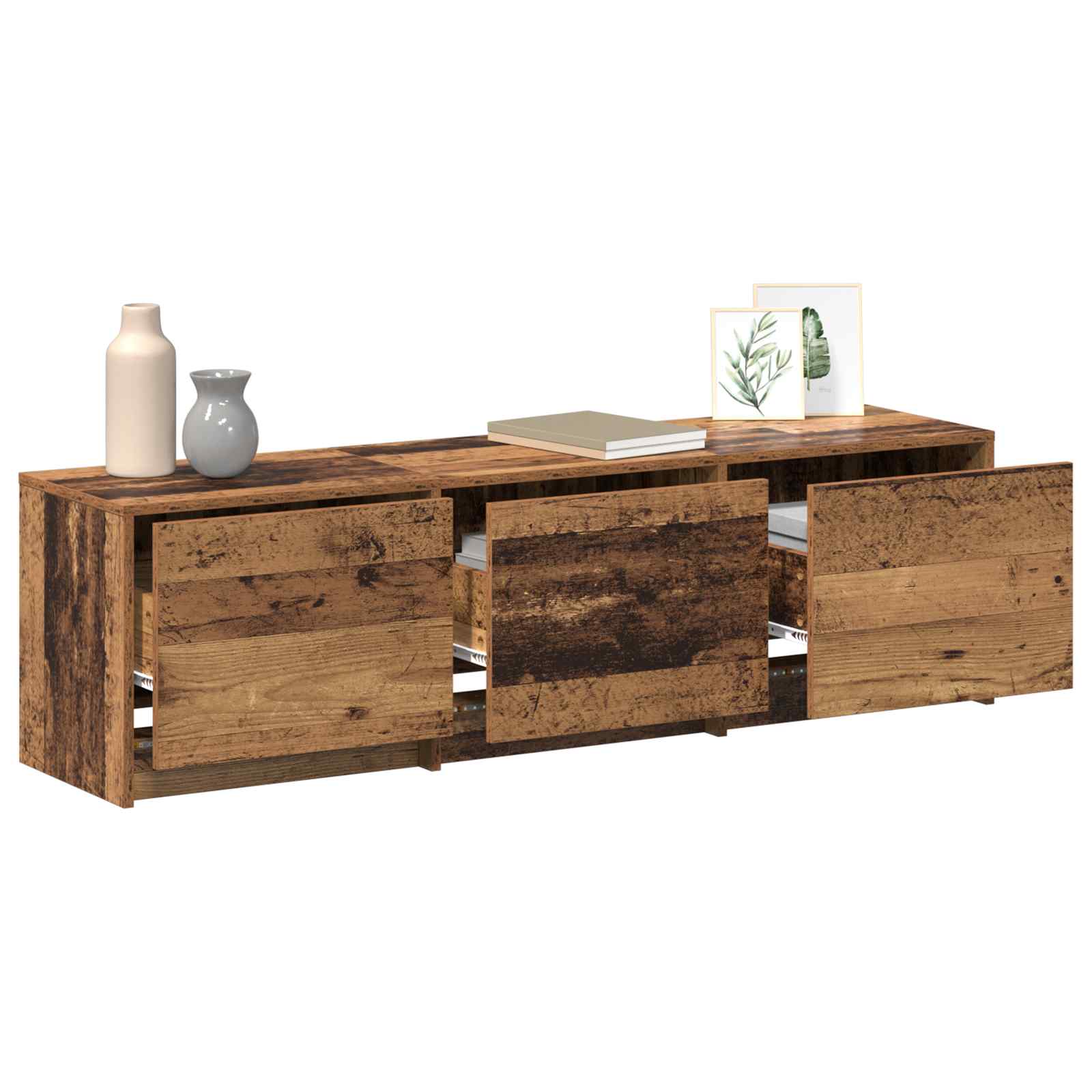 Meuble TV Bois ancien 140 x 34 x 40 cm Bois d'ingénierie - XIOS