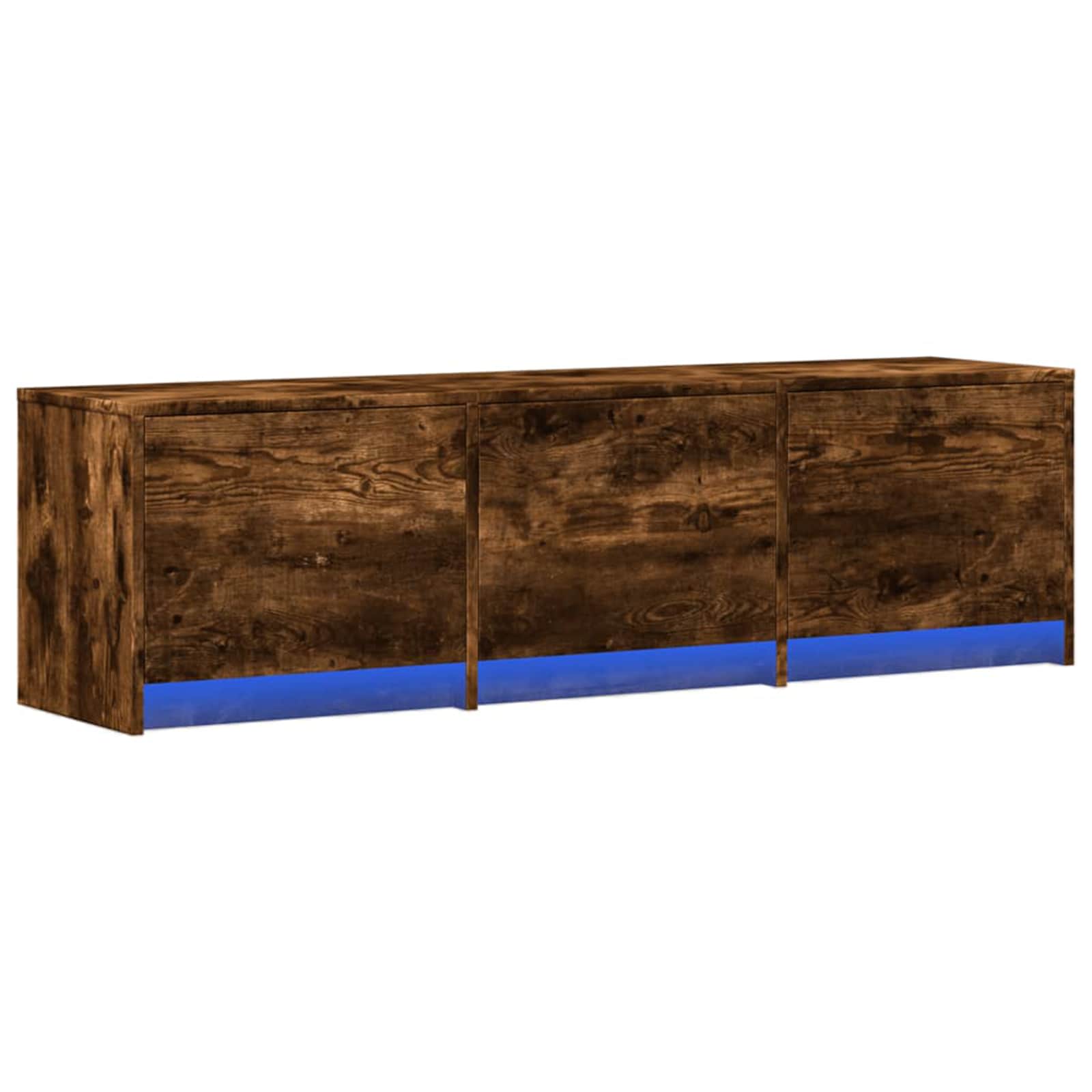 Meuble TV Chêne fumé 140 x 34 x 40 cm Bois d'ingénierie - XIOS