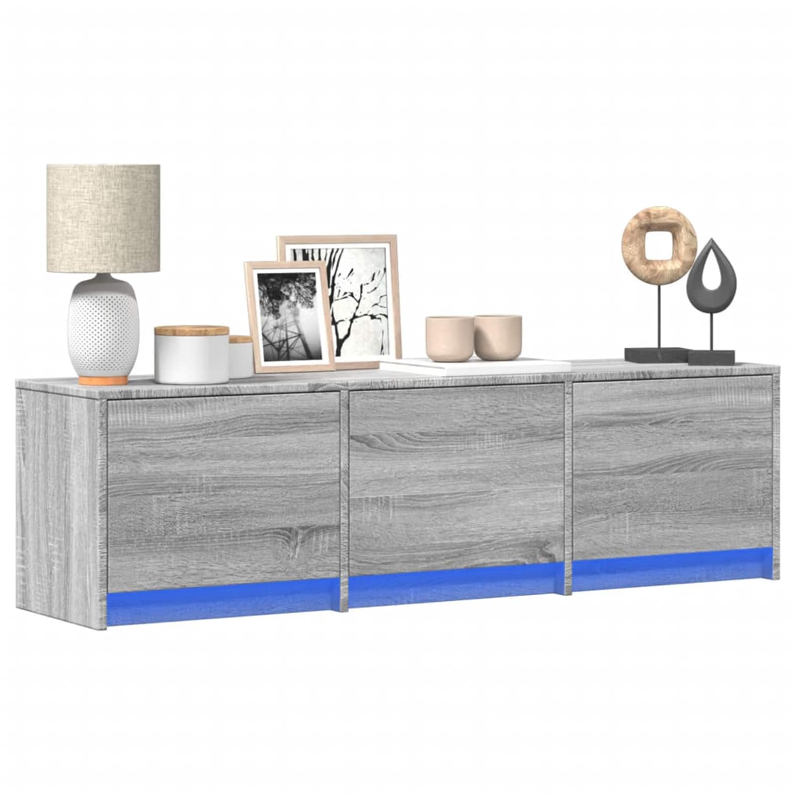 Meuble TV Gris Sonoma 140 x 34 x 40 cm Bois d'ingénierie - XIOS