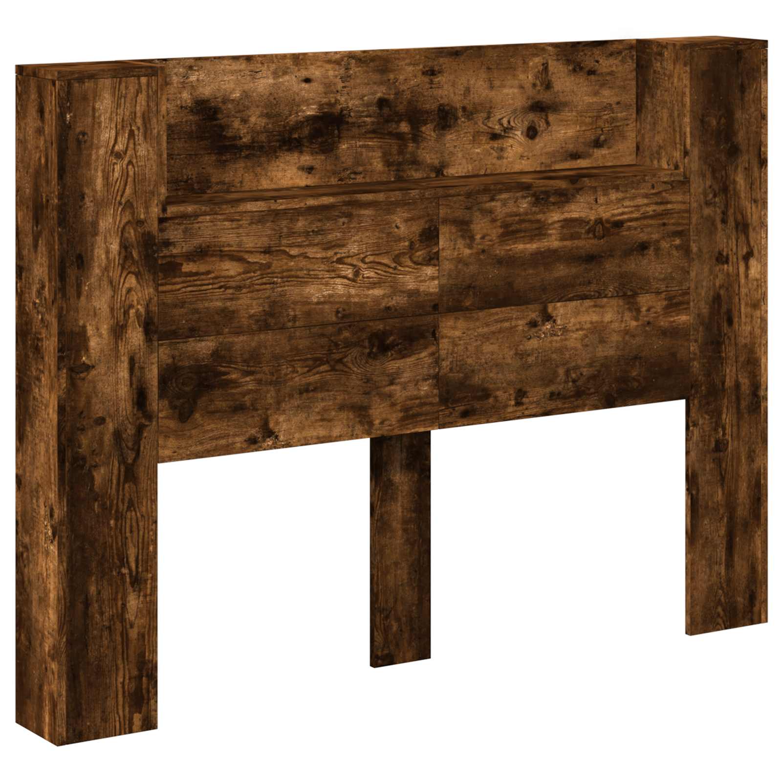 Cabinet de Tête de Lit avec LED Chêne fumé Bois d'ingénierie - XIOS