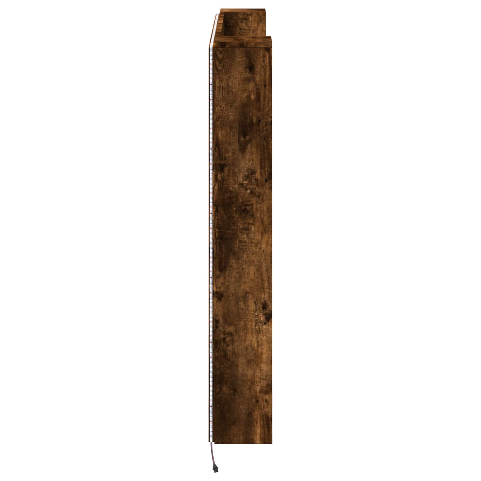 Cabinet de Tête de Lit avec LED Chêne fumé Bois d'ingénierie - XIOS