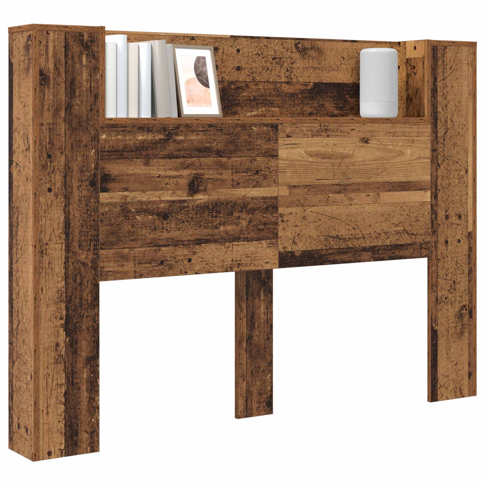 Cabinet de Tête de Lit avec LED Bois ancien Bois d'ingénierie - XIOS