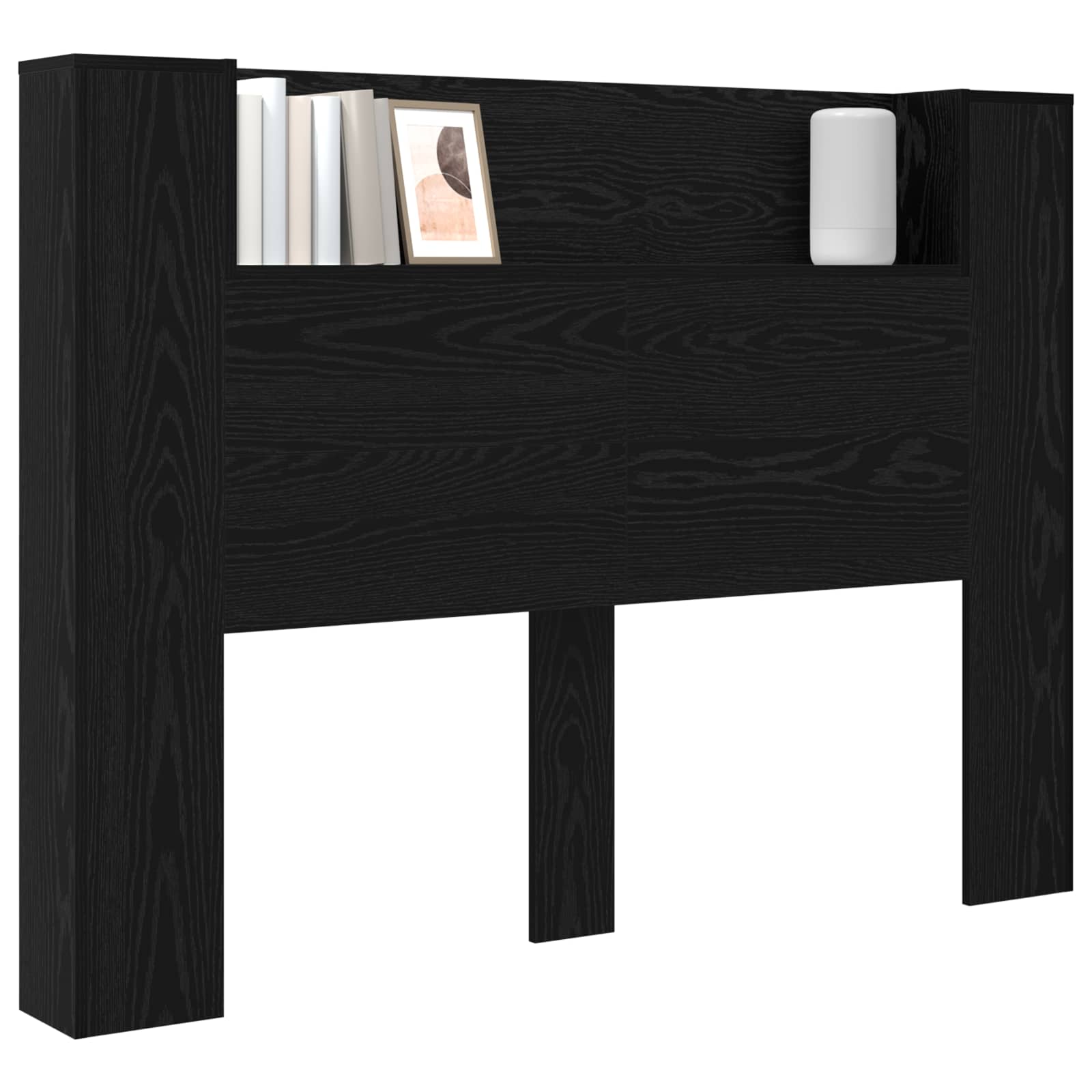 Cabinet de Tête de Lit avec LED Chêne noir Bois d'ingénierie - XIOS
