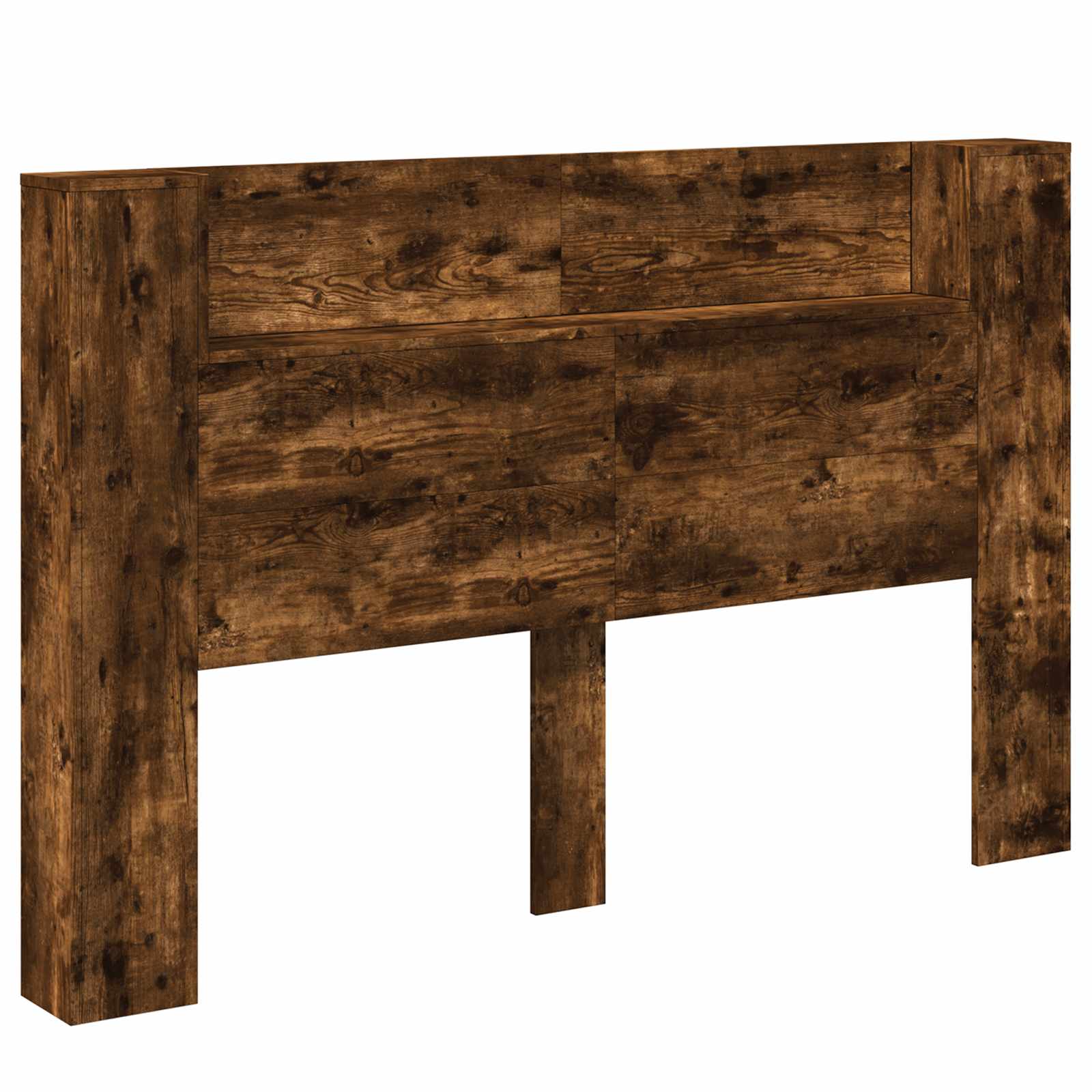 Cabinet de Tête de Lit avec LED Chêne fumé Bois d'ingénierie - XIOS