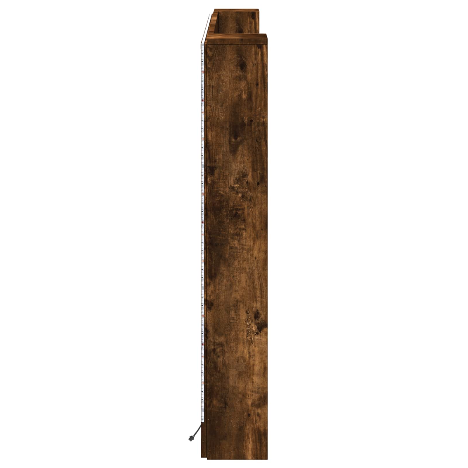 Cabinet de Tête de Lit avec LED Chêne fumé Bois d'ingénierie - XIOS