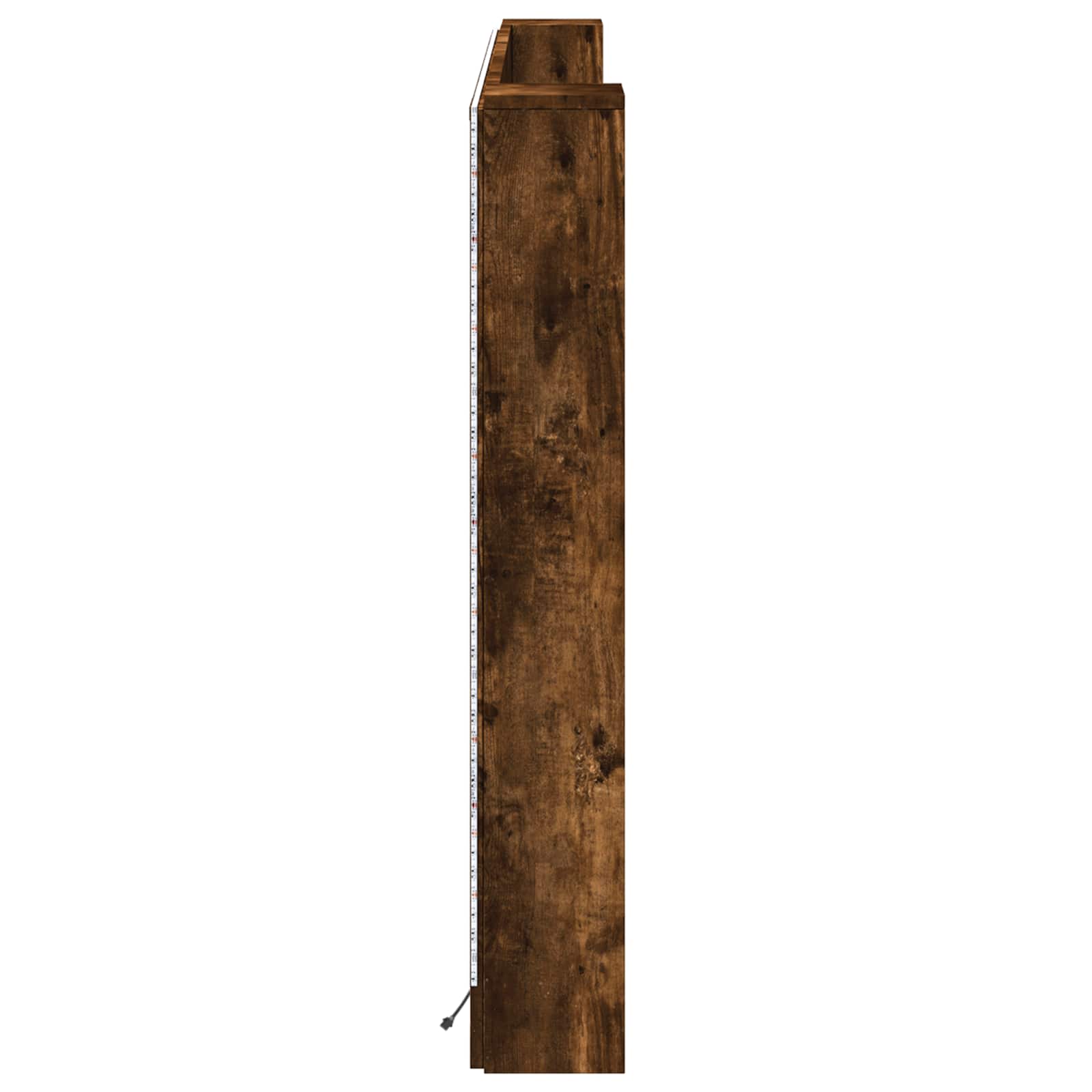 Cabinet de Tête de Lit avec LED Chêne fumé Bois d'ingénierie - XIOS