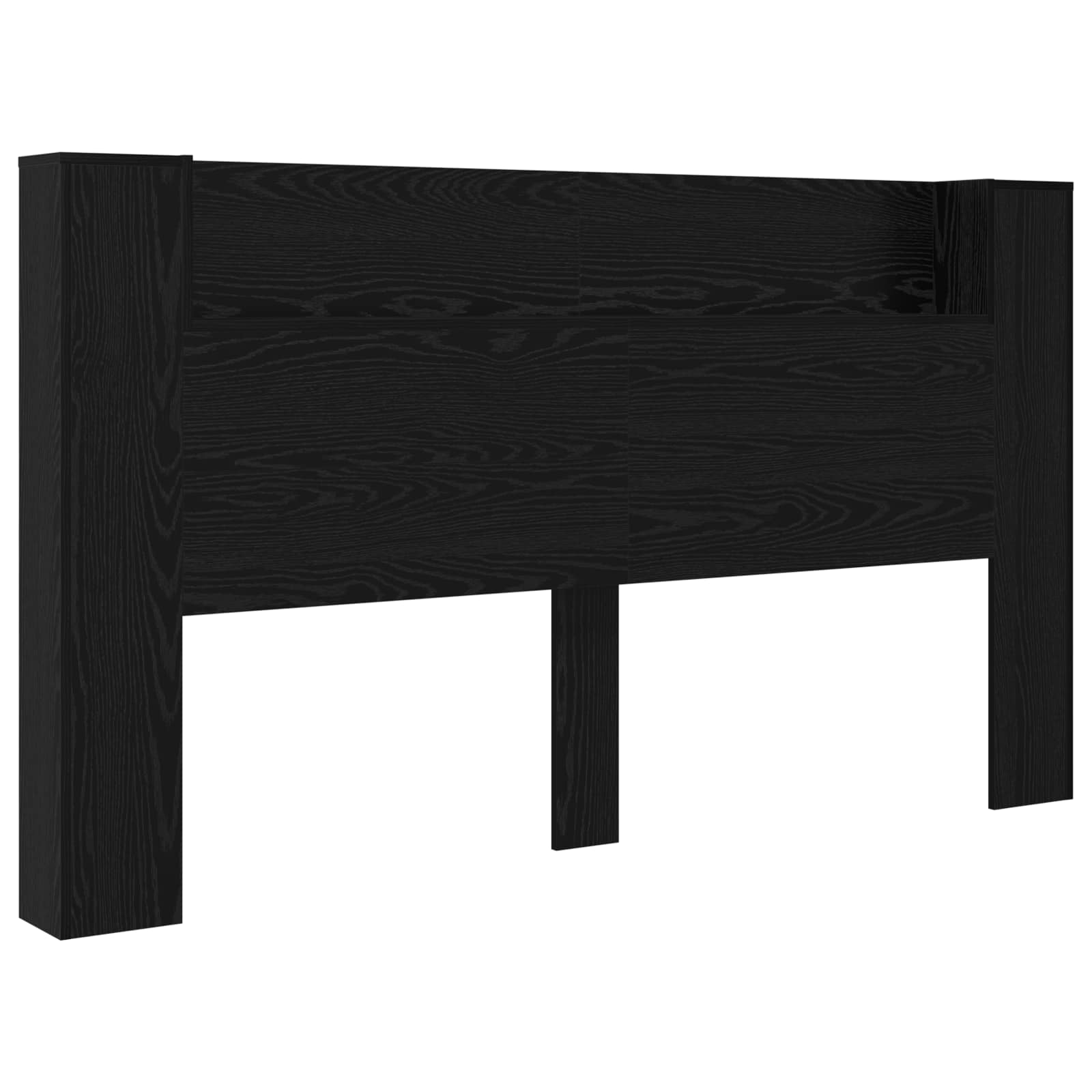 Cabinet de Tête de Lit avec LED Chêne noir Bois d'ingénierie - XIOS