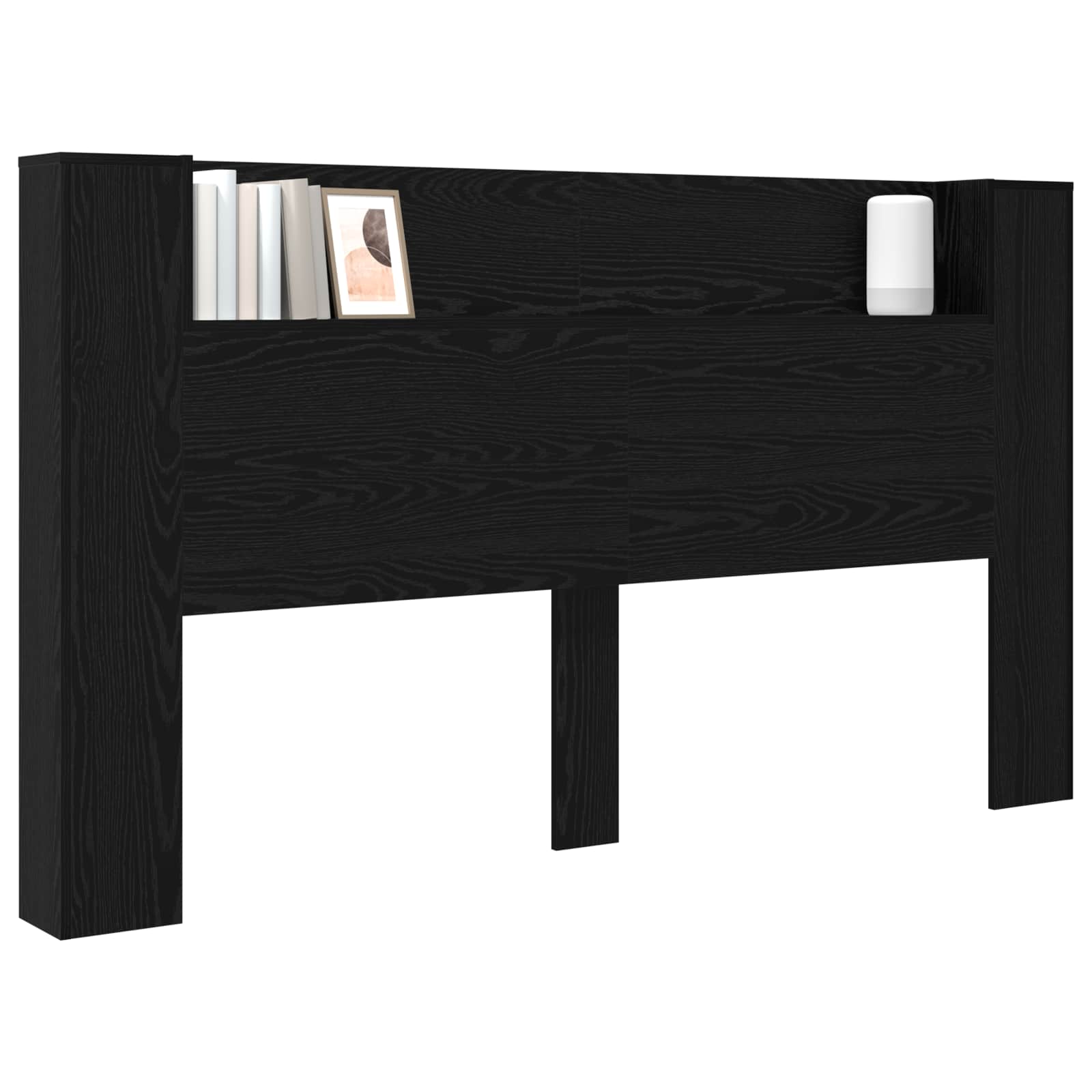 Cabinet de Tête de Lit avec LED Chêne noir Bois d'ingénierie - XIOS