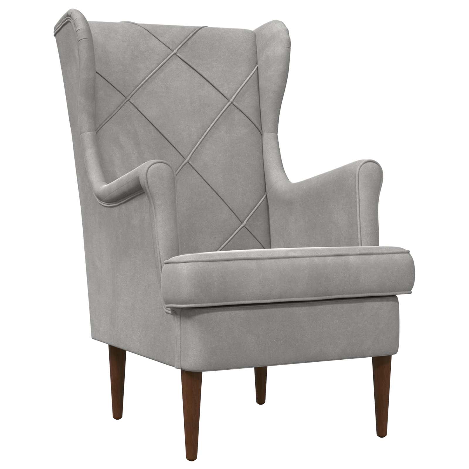 fauteuil Gris clair Velours - XIOS