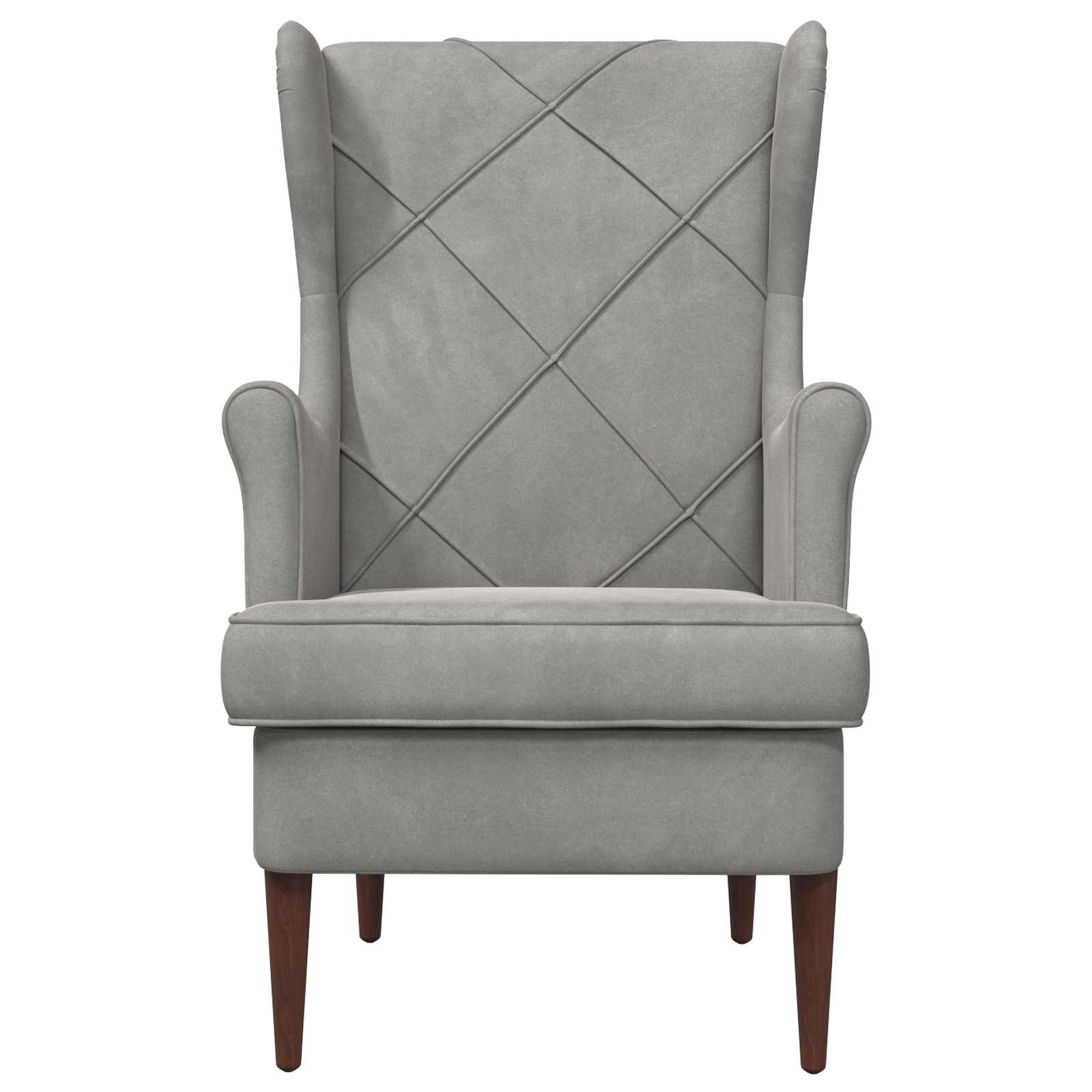 fauteuil Gris clair Velours - XIOS